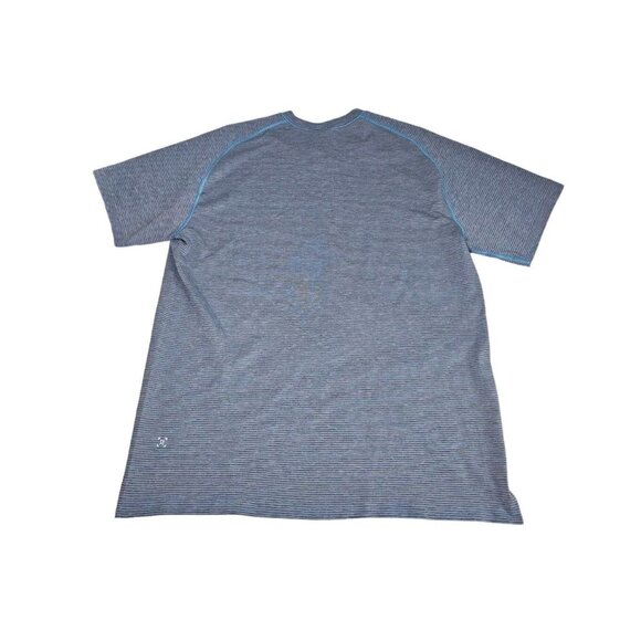 Lululemon Live In Practice Athletic Shirt Short Sleeve T-Shirt Blue Men's XL EUC - Picture 7 of 13